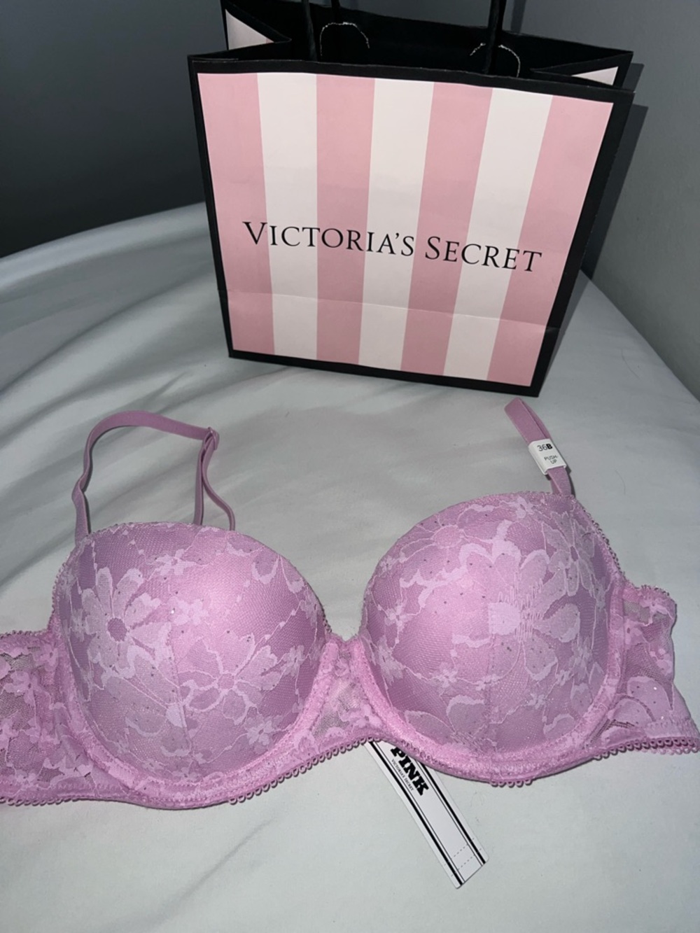 Victoria's Secret Pink Lace Push-Up Bra